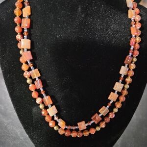 Carnelian Stone Beaded Necklace